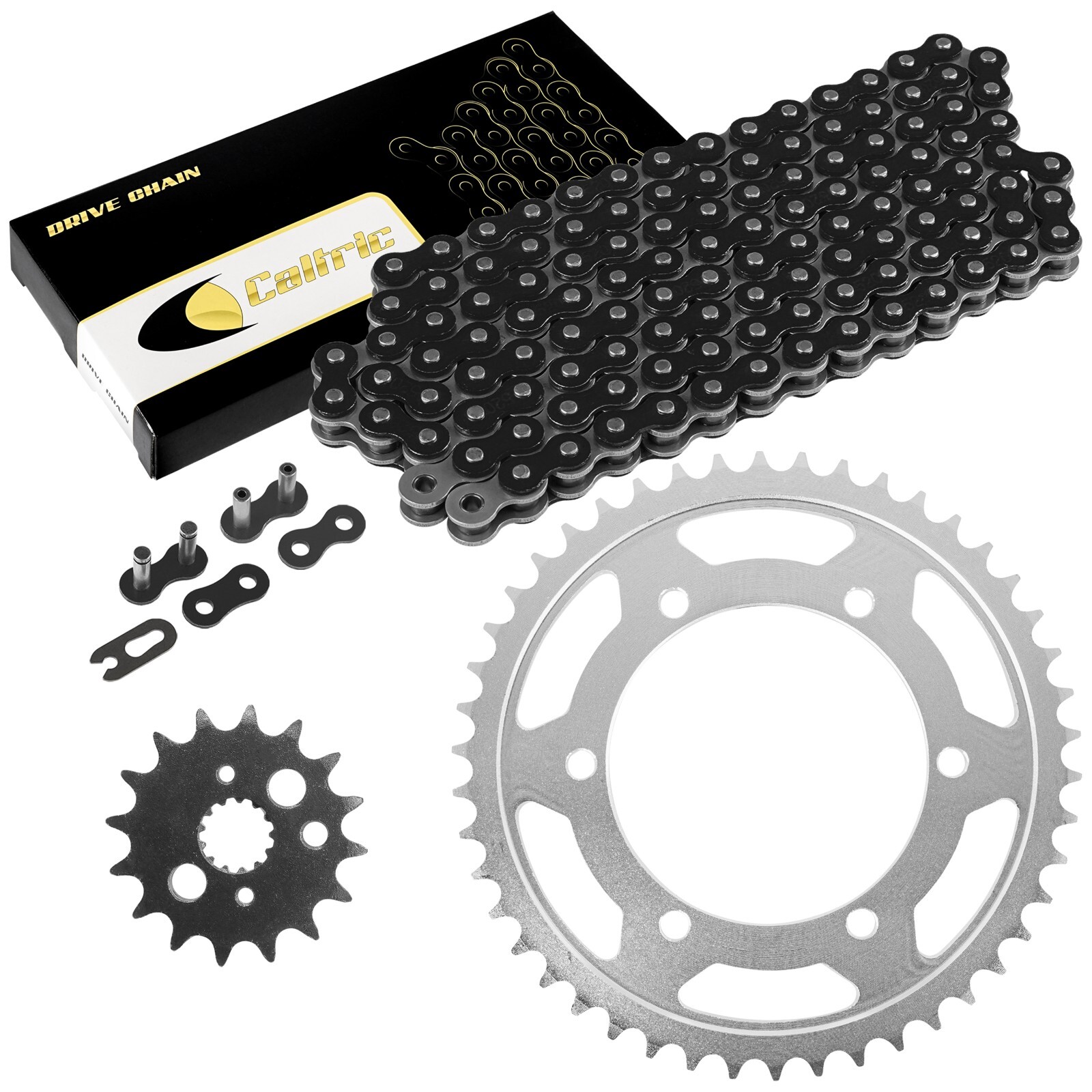 Black Drive Chain And Sprocket Kit for Kawasaki Ninja ZX-7