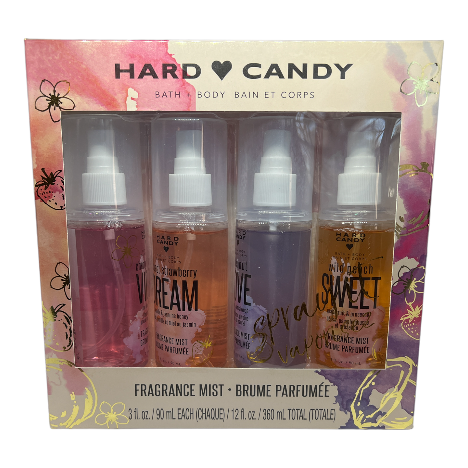 Hard Candy Fragrance Mist Gift Set 4 Pack 3 Fl Oz | eBay