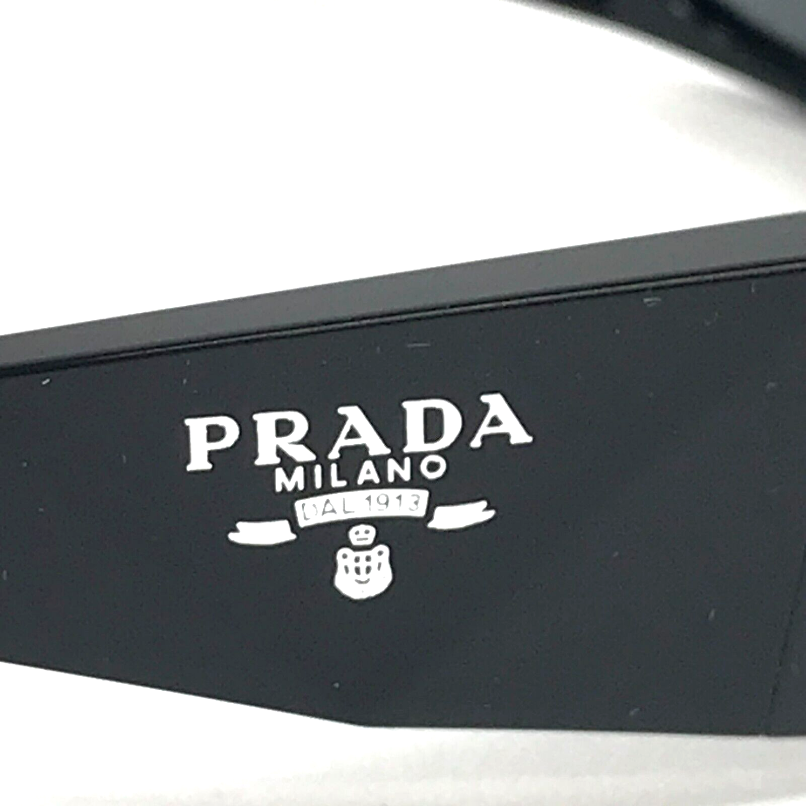 Pre-owned Prada Sunglasses Spra14 1ab-5s0 Polished Black Wrap With Black Lenses 60-18-120