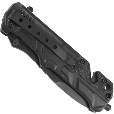 Floodlight Tactical Knife | Emergency Assisted Folding Pocket Flashlight - Black