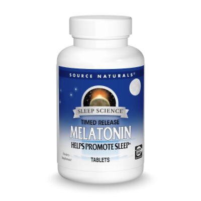 Source Naturals, Inc. Мелатонин 3 мг с пролонгированным высвобождением 60 таблеток с замедленным высвобождением