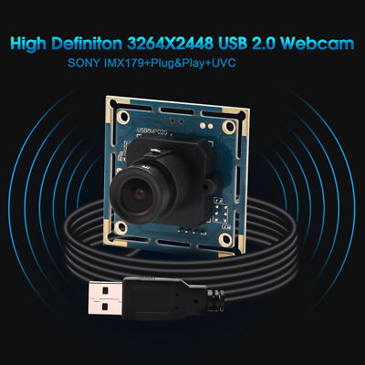 8MP Webcam High Defination HD 12mm lens ELP USB camera for Android,Linux,Window