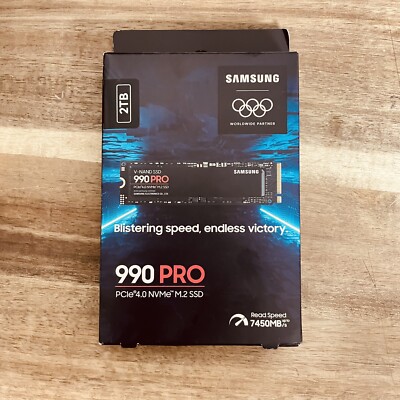 Samsung 990 2TB Pro PCI-E 4.0 M.2 SSD NVMe (MZ-V9P2T0B/AM)
