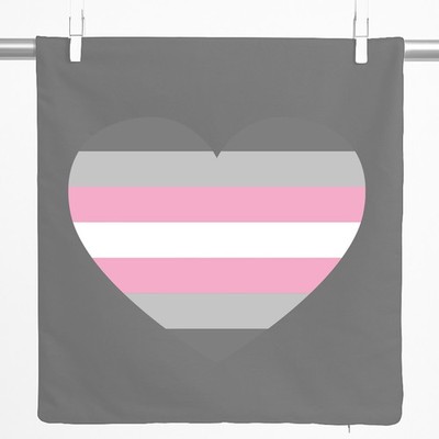 Kissen Demigirl Pride Flagge LGBTQ Herz Geschenkidee Demigirl Pride Flagge Gesch