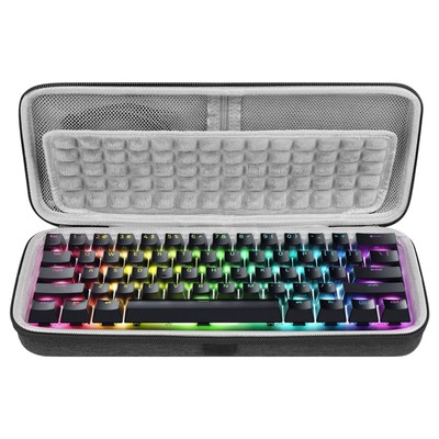 Geekria 60% Compact Keyboard Case, Hard Shell Travel Carrying Bag for 61 Keys Co