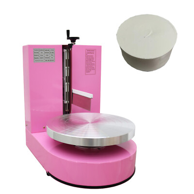 6-14inch Pink Automatic Cake Cream Spreading Coating Smearing Machine 110V 200W