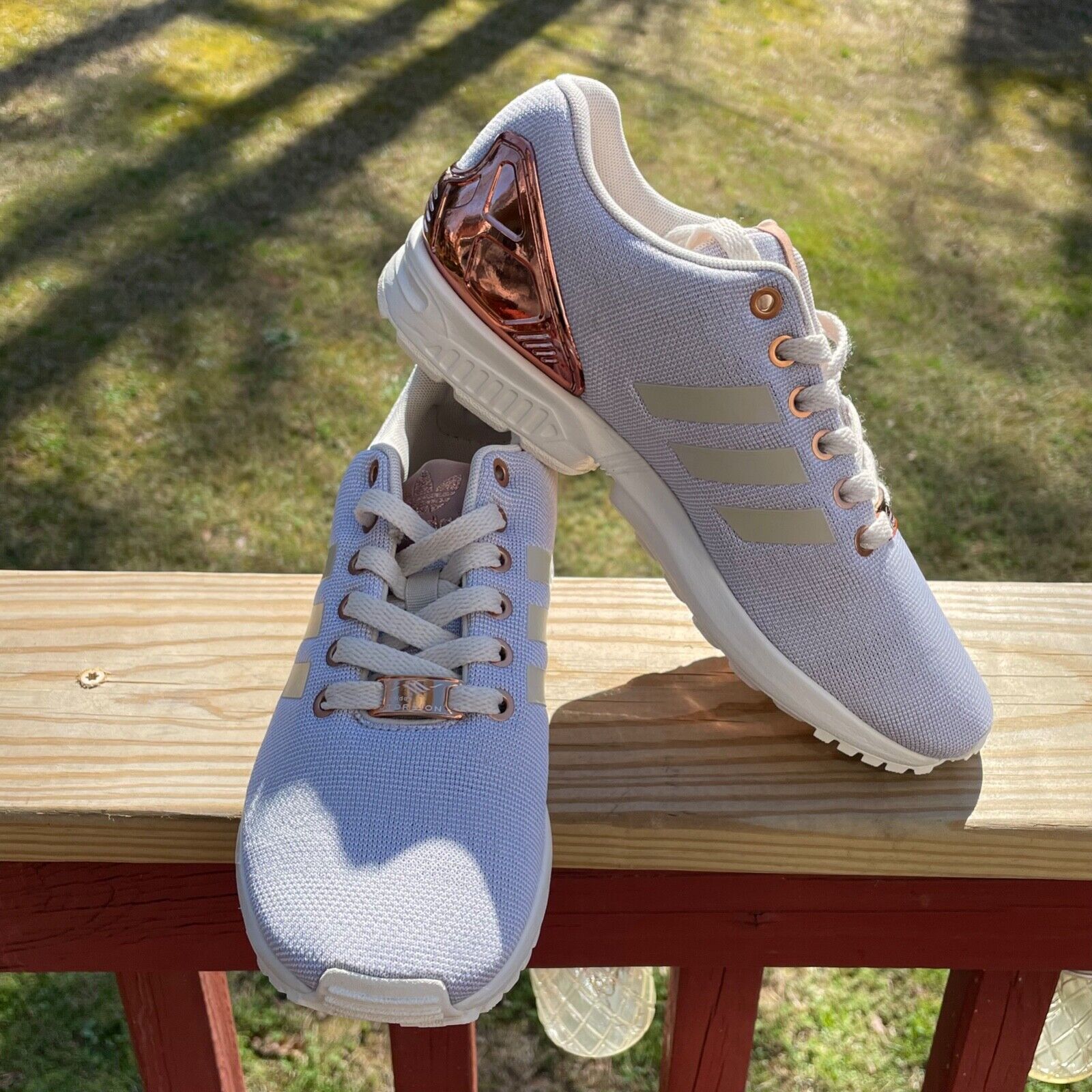 Adidas ZX FLUX Torsion Beige Tan And Gold w /Rose Gold Adidas ZX FLUX Torsion Beige Tan And Gold w /Rose Gold