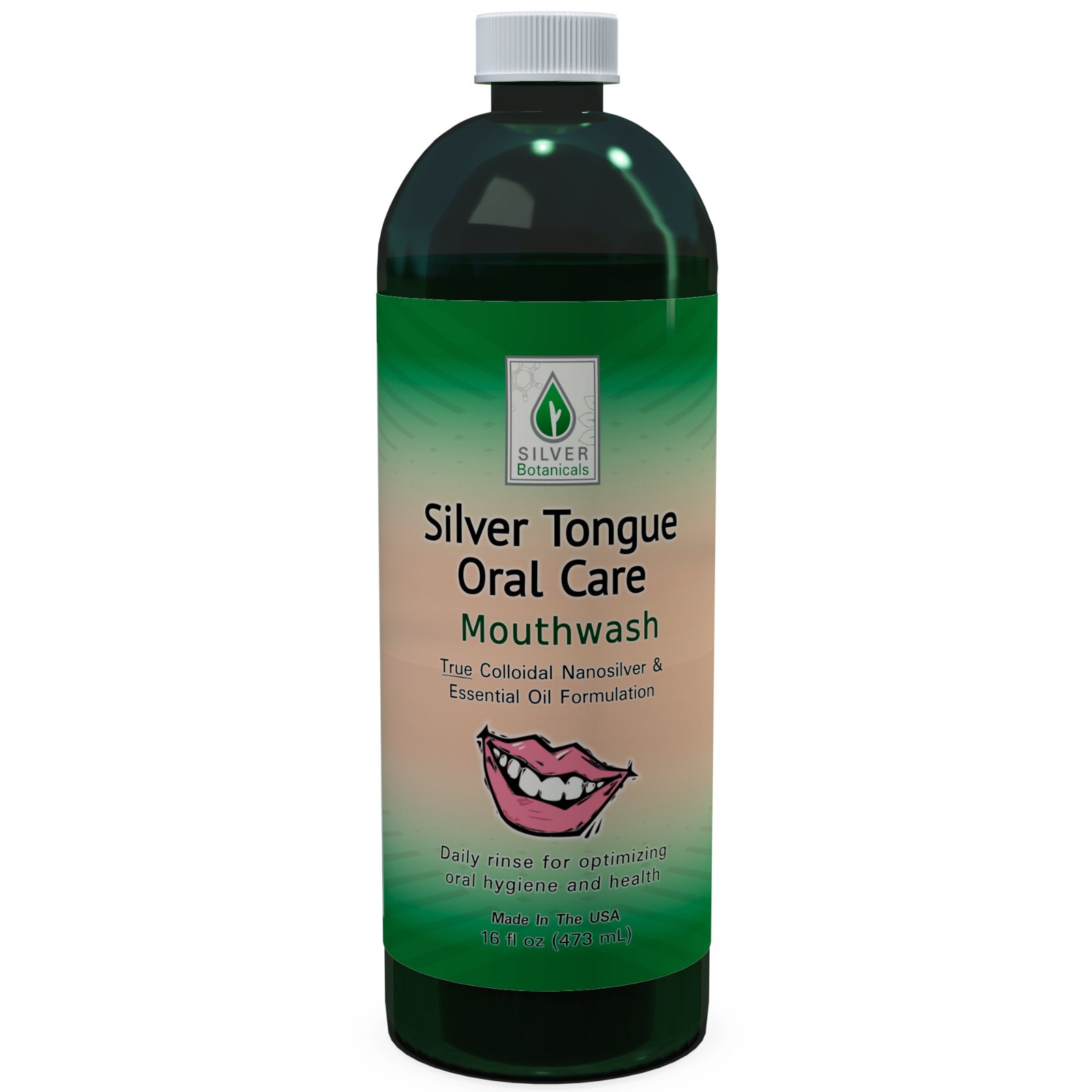 Silver Tongue Oral Care Mouthwash, 16 oz.