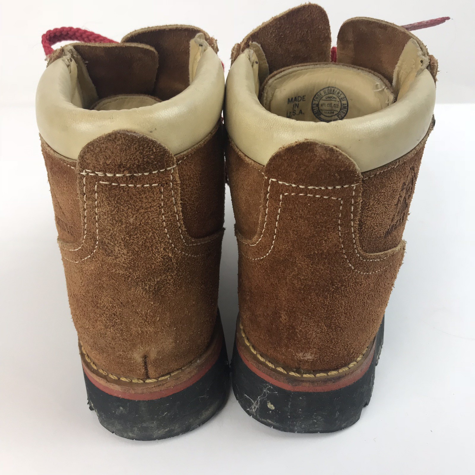 Vtg ROCKY Hiking Boots Trail Mountaineering Suede Leather Womens 8 Brown USA