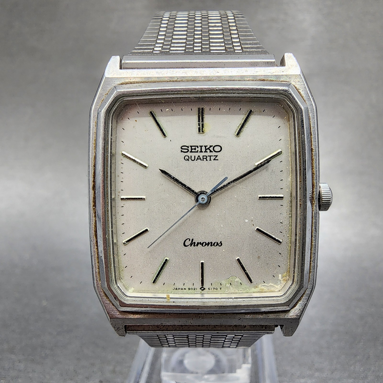 時計 SEIKO CHRONOS QUARTZ 9021-6040 SUWA Seiko Chronos 9021 6040 Quartz Watch Suwa Silver Dial 33mm