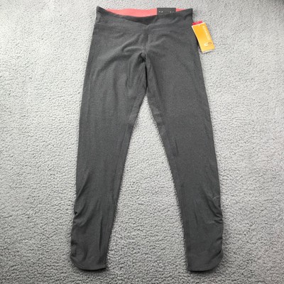 C9 by Champion Advanced Womens MEDIUM Gray Fitted Ruched Hem Active Leggings NEW