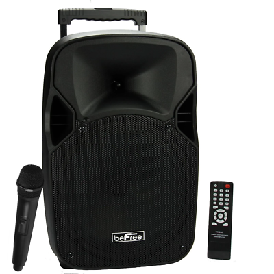 beFree Sound 12 Inch 700 Watts Bluetooth Portable Speaker with USB, SD, FM Radi