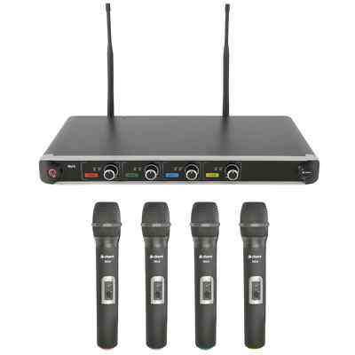 Chord NU4-N Quad UHF Wireless Microphone System | 4 x Handheld Mics