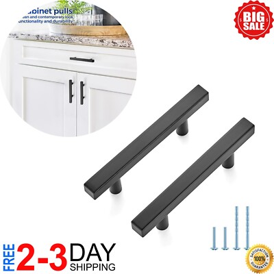 30 Pack 5 Inch Square Kitchen Cabinet Handles Black Cabinet Pulls Black Drawer..