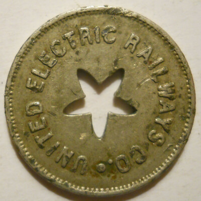 United Electric Railways Co. (Providence, Rhode Island) transit token - RI700E