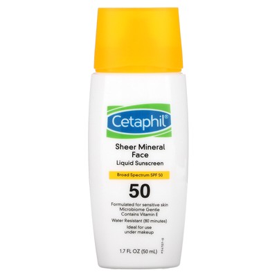 Sheer Mineral Liquid Солнцезащитный крем для лица, SPF 50, 1,7 ж. унц. (50 мл)