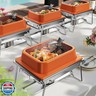 Chafing Dishes for Buffet, 4 Pack 5QT Square Stainless Steel Chafing Dish Set for Home Parties, Christmas Gatherings, Catering Events Complete Buffet Warmer Set (Orange)