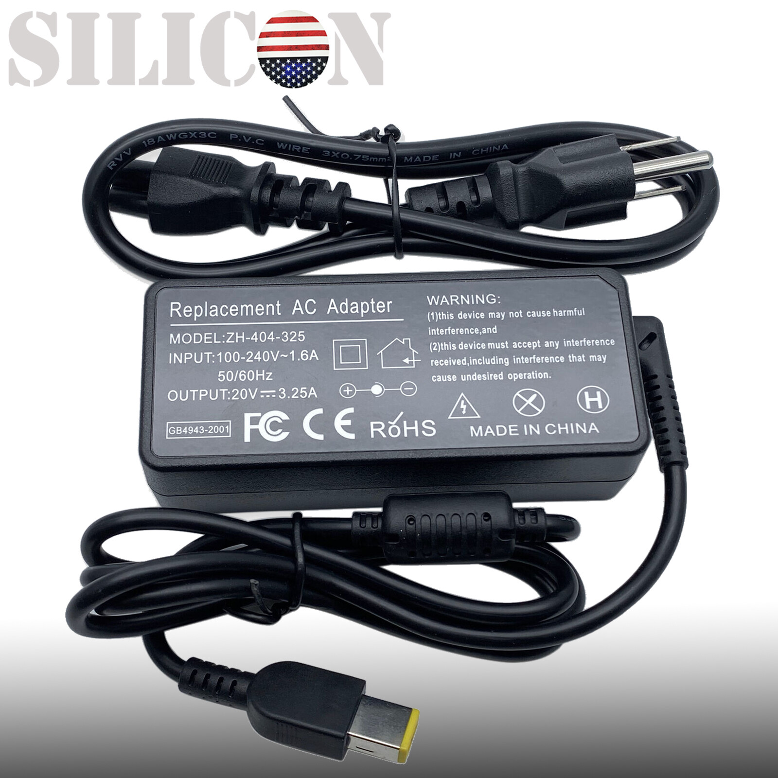 For Lenovo Thinkpad E470 E475 E570 E575 Power Supply 20v 65w