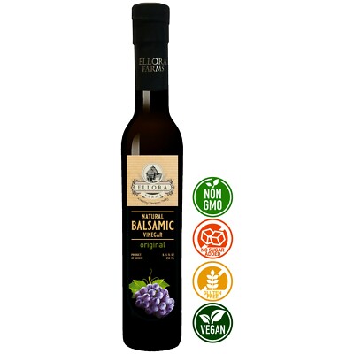 Ellora Farms, Infused Balsamic Vinegar, Barrel Aged Thick, Glass Bottle, 8.45 oz