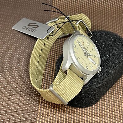 SEIKO SEIKO 5 SPORTS SRPJ83K1 FIELD SPORTS STYLE NYLON BEIGE AUTOMATIC MEN'S WATCH
