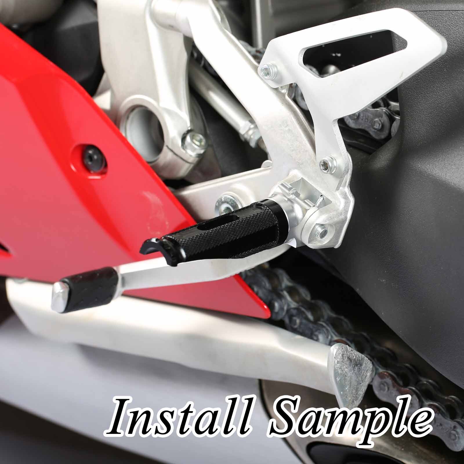 Red MFP Motorcycle CNC Rider Foot Pegs For Kawasaki Ninja ZX