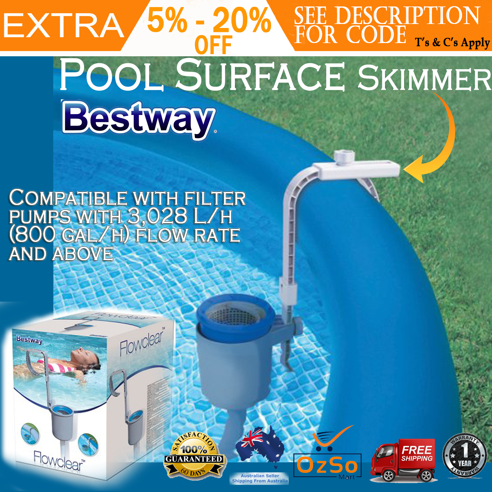 bug skimmer for pool