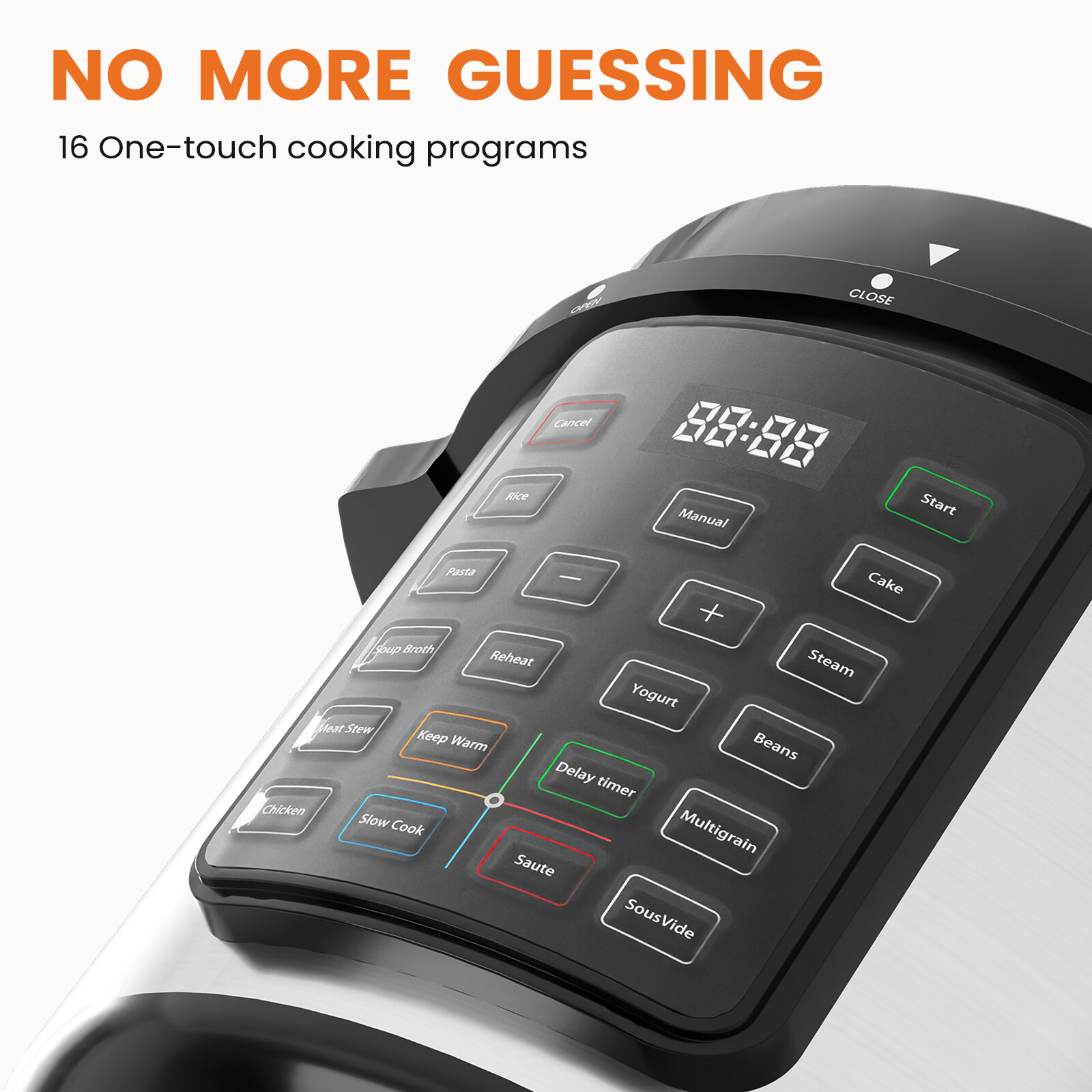 8 QT Electric Pressure 16-in-1 Multi-Functional Digital Cooker Stainless Steel