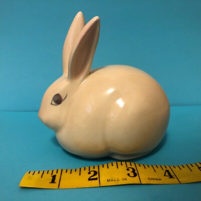 Vintage Decorative Ceramic White Bunny Rabbit Easter Springtime