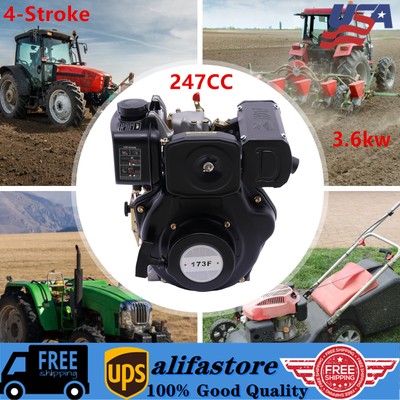 Air-Cooled Engine Motor Vertical Single Cylinder Hand Start 247CC 4-Stroke 3.6kw