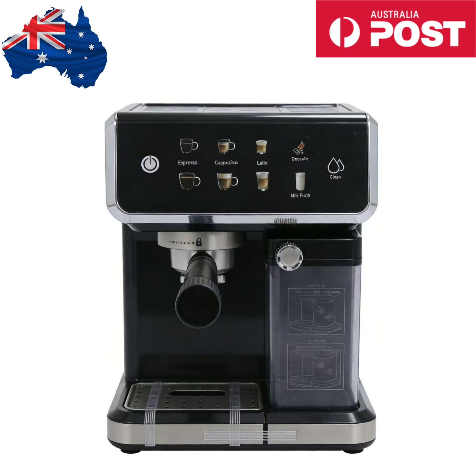 Semi Automatic Espresso Machine Coffee Maker Milk Frother