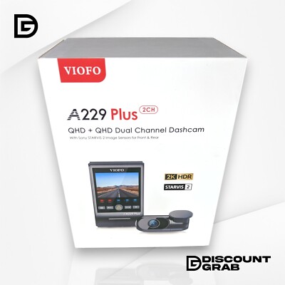 VIOFO A229 Plus 2CH QHD + QHD Dual Channel Dashcam 2K HDR STARVIS 2 Sensor.