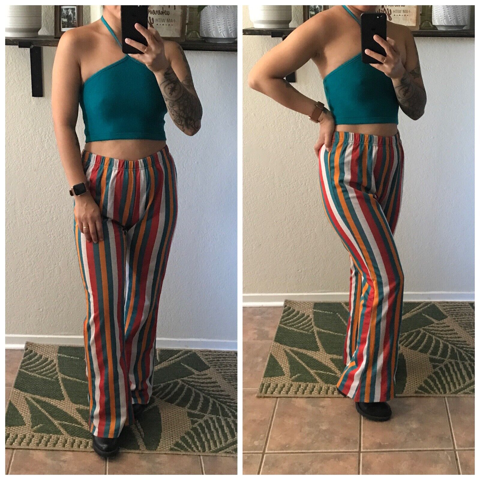 NWOT 70s Retro Style Boho Hippie Colorful Striped Flare NWOT 70s Retro Style Boho Hippie Colorful Striped Flare