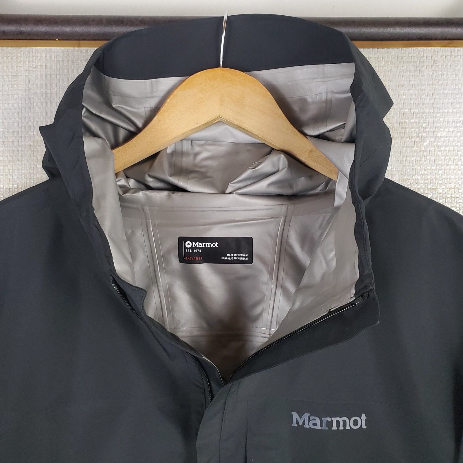 Pre-owned Marmot Gore Tex $250 Mens Size 4xlt Waterproof Hooded Jacket Black Full Zip