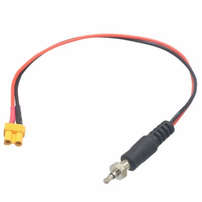 XT30 Female To Glow Plug Igniter Driver Charger Adapter 20awg 30CM cable