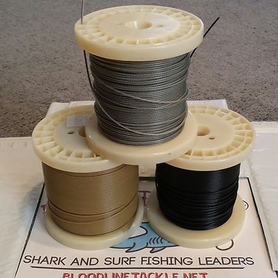 Bloodline tackle 3 pack 5ft 400lb shark surf fishing leader w 15/0 Duratin hook