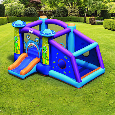 Topbuy Bounce House Kids Jump Slide Ball Pit Inflatable Bouncer Without Blower