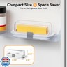 Pisol Butter Dish with Lid for Countertop and Refrigerator Door Shelf, Airtight Butter Keeper Container, Butter Holder for East/West Coast Butter, BPA-free, Microwave/Dishwasher Safe