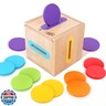 Montessori Toys for 1 2 3 Year Old: Fine Motor Skills Toys Wooden Color Sorting Sensory Toy for 1-3 Year Old, Object Permanence Wooden Learning Matching Game Travel for Baby Boys Girls Easter Gifts