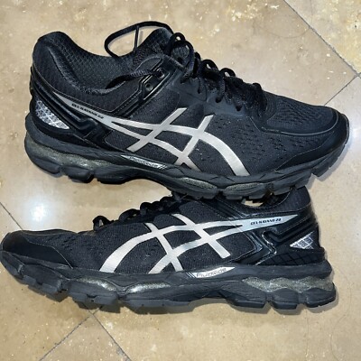 Asics Gel-Kayano 22 T547N Dynamic Duomax Black Athletic Shoes Mens Size 10.5