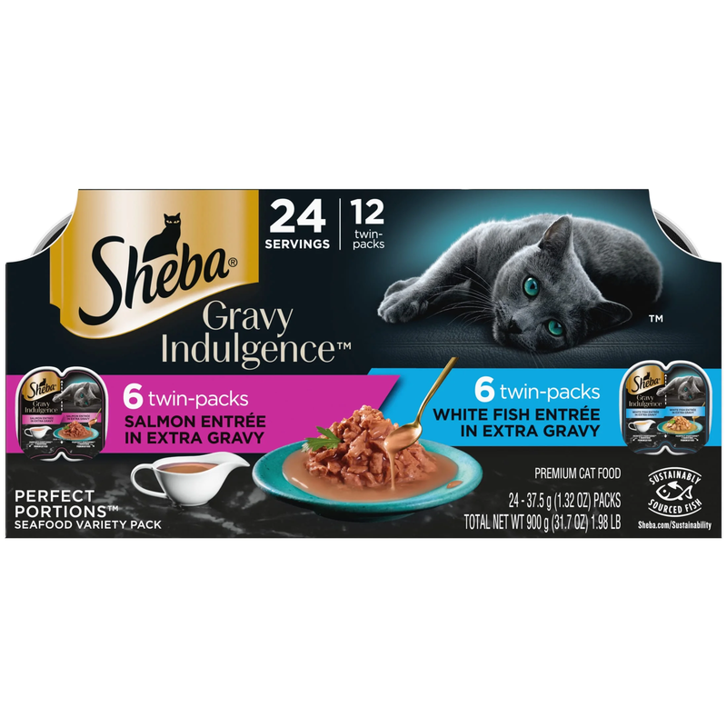 Gravy Indulgence Entree in Extra Gravy Variety Pack Cat Food, 2.6 Oz Twin