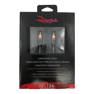 Rocketfish RF-G1214 Subwoofer Cable 12ft. 3.6m - New