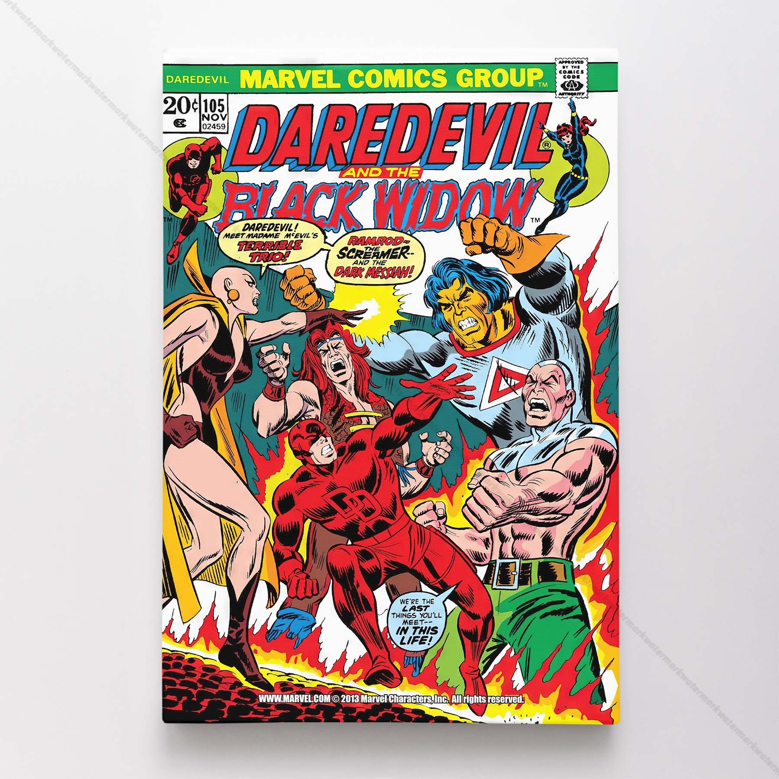 Daredevil Poster Canvas Vol 1 #105 Comic Book Art Print