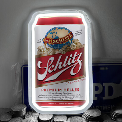 Schlitz Beer Can For Gift Beer Bar Club Neon Sign Light Art Wall Decor 12''x7'' H4