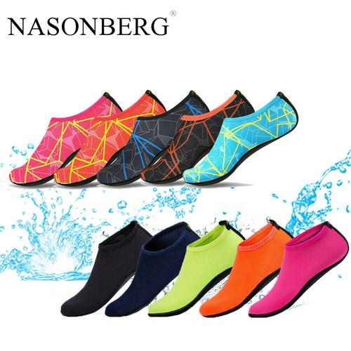 Damen Barfussschuhe Tauchen Aqua Haut Socken Wasserschuhe Yoga Schwimmschuhe DE