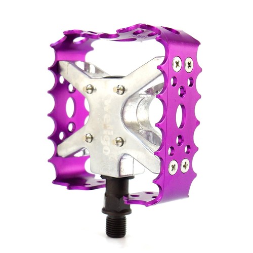 Wellgo BMX MTB Bear Trap Old school Bike Pedal 9/16" or 1/2" Black Blue Red Gold