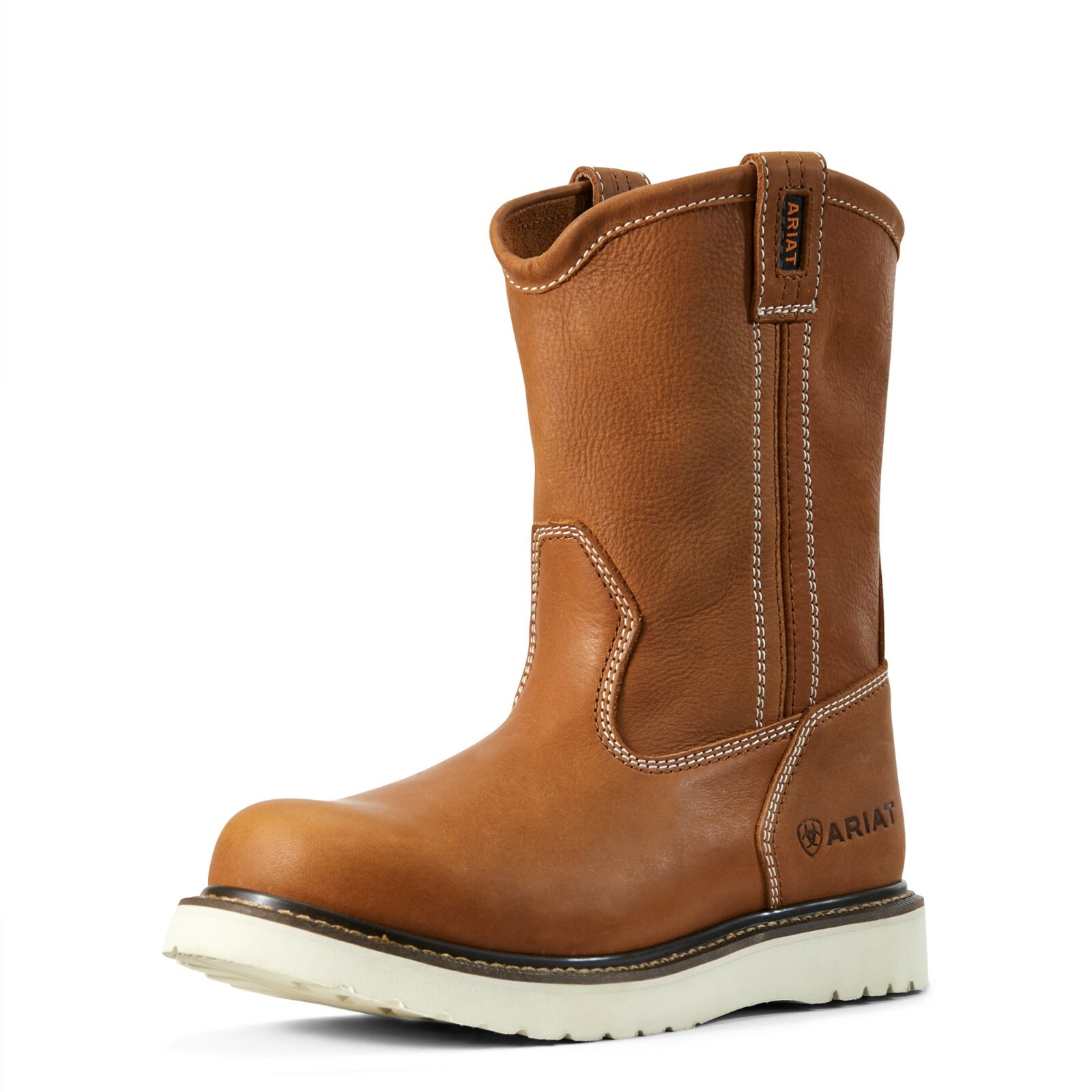 

Ariat Work REBAR Mens 10029115 Golden Grizzly Кожаные сапоги без застежек с мягким носком, "gold grizzly", REBAR