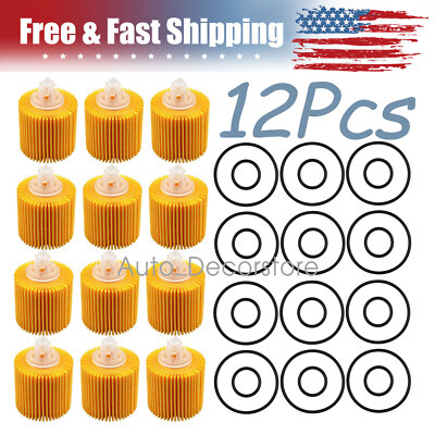12Pcs Oil Filter 04152-YZZA6 For Toyota Corolla Prius Matrix Scion IM XD lexus