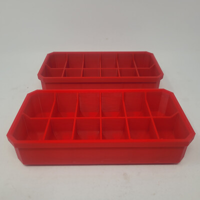 2 Pack Red Low Profile Storage Tray with 12 Small Sections for Milwaukee Packout