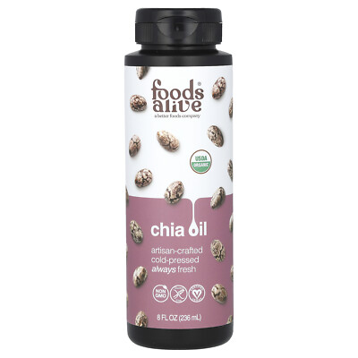Organic Chia Oil, Artisan Cold-Pressed, 8 fl oz (236 ml)