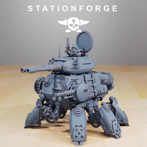 Scavenger Tank Crawler, Tech Adepts, Mech Division, Stationforge LEGS ONLY